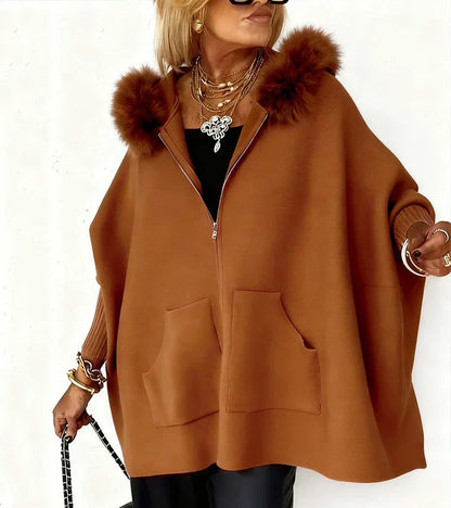 Selora™ | Faux Fur Hooded Coat