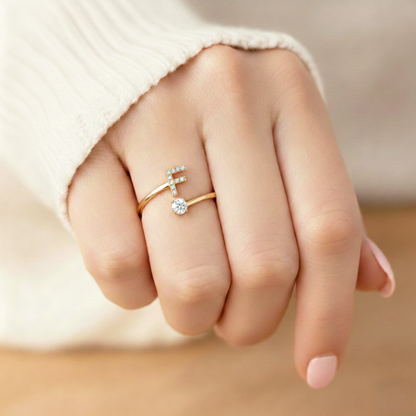 BAGUE AJUSTABLE SIGNATURE AVEC INITIALES