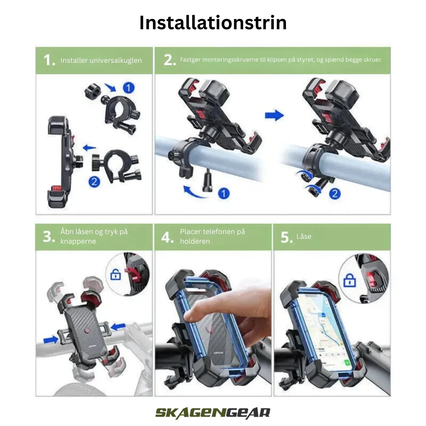 FastGrab Cykelholder | Robust Telefonholder til Cykling