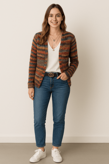 Serena – Multicolor Damen Cardigan Modern