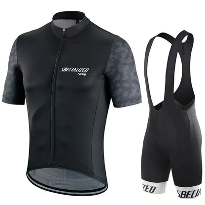 Heren Fietskleding Set – Ademende Wielertrui met Bib Shorts & Sneldrogend Comfort