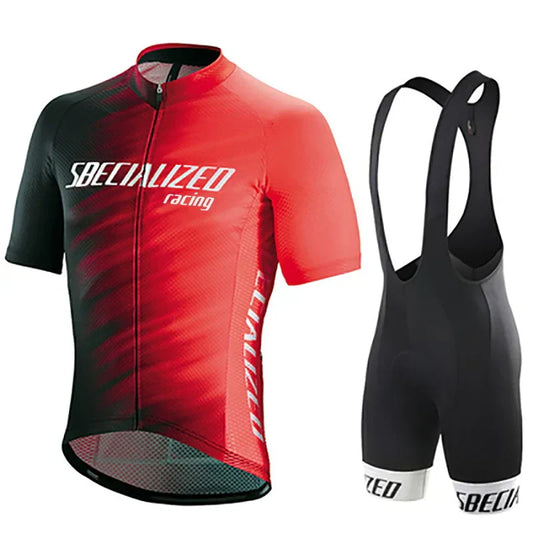 Heren Fietskleding Set – Ademende Wielertrui met Bib Shorts & Sneldrogend Comfort