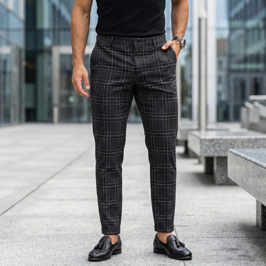 Figurnahe Hose Mit Klassischem Karodesign - Keith
