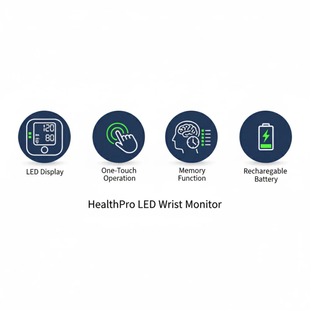SmartPulse LED Wrist Blood Pressure Tracker
