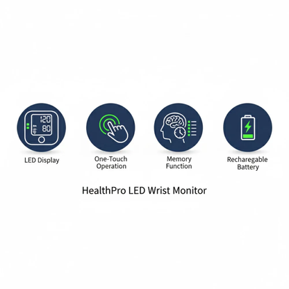 SmartPulse LED Wrist Blood Pressure Tracker