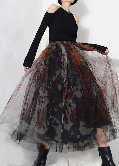 The Crimson Illusion Skirt