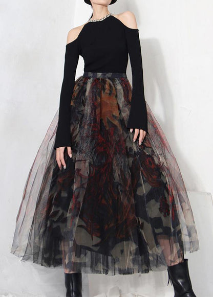 The Crimson Illusion Skirt