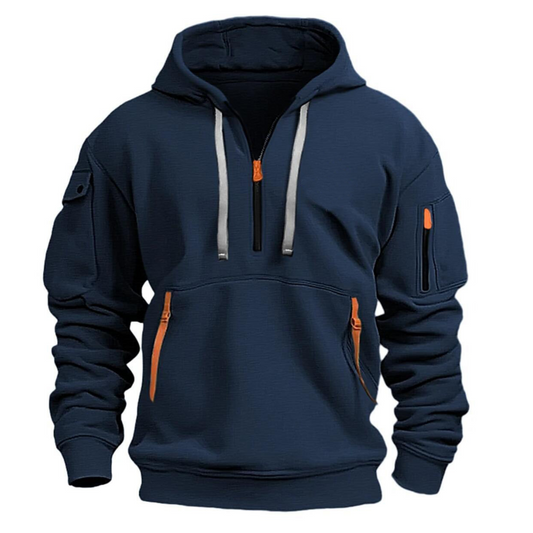 Kenji | Men’s Long Sleeve Utility Pocket Style Hoodie
