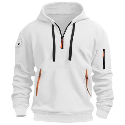 Kenji | Men z długim rękawem Utility Pocket styl bluza z kapturem