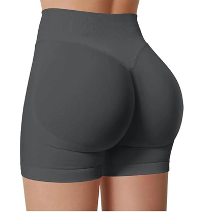 Flexara - High-Waisted Seamless Fitness Shorts 