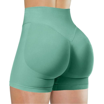 Flexara - High-Waisted Seamless Fitness Shorts 
