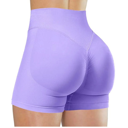 Flexara - High-Waisted Seamless Fitness Shorts 