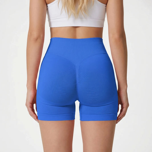 Flexara - High-Waisted Seamless Fitness Shorts 