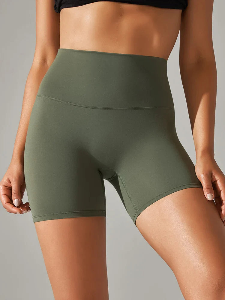 Flexiva - High-Waist Squat-Proof Gym Shorts 