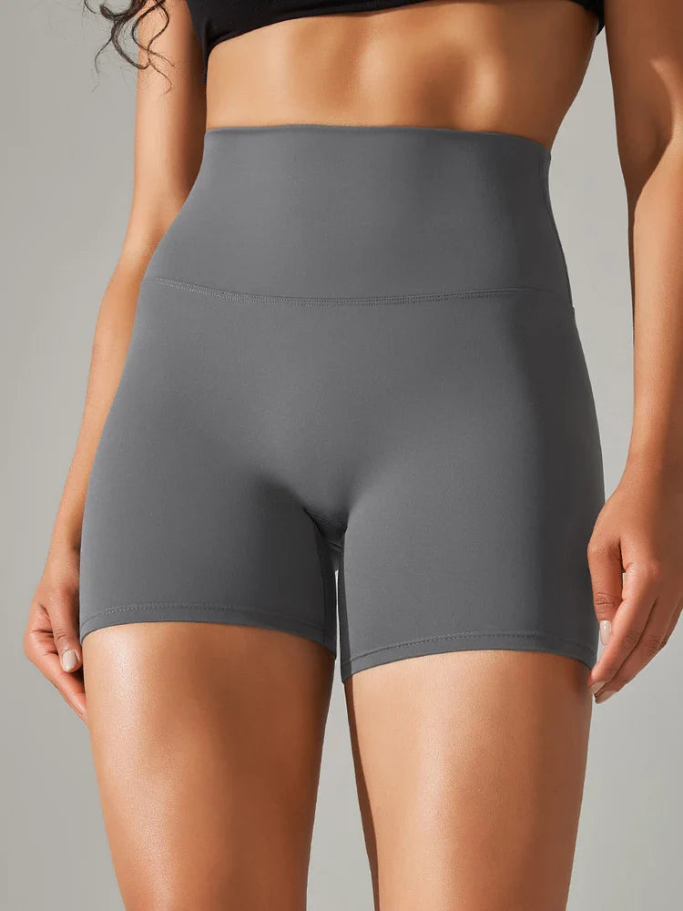Flexiva - High-Waist Squat-Proof Gym Shorts 