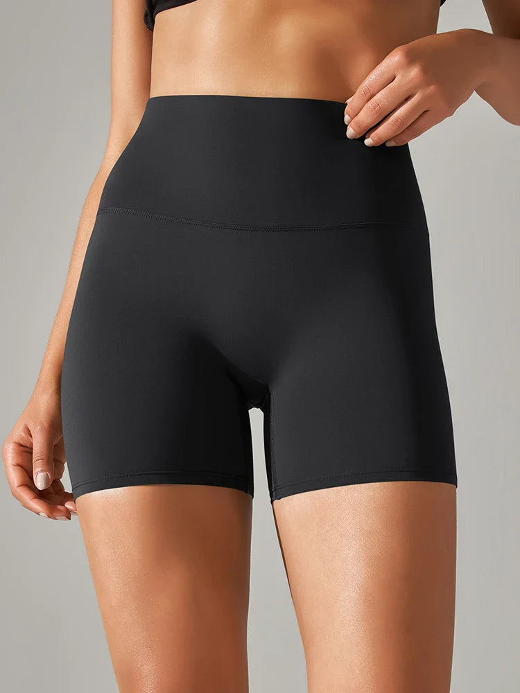 Flexiva - High-Waist Squat-Proof Gym Shorts 