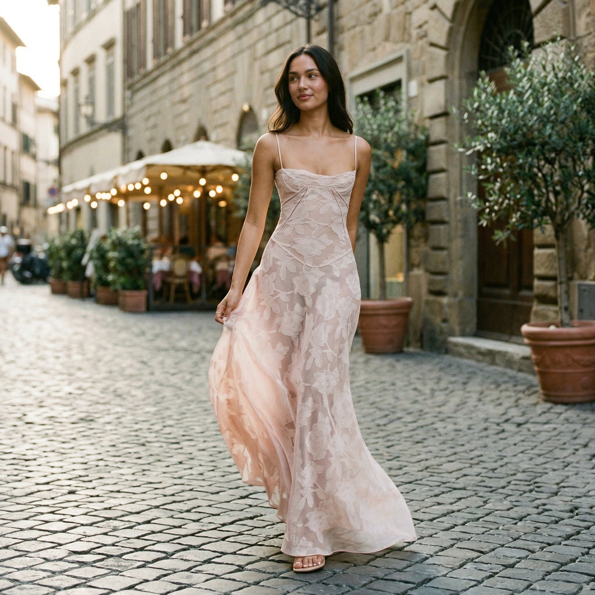 Floral Maxi Summer Dress for Wedding Guests
