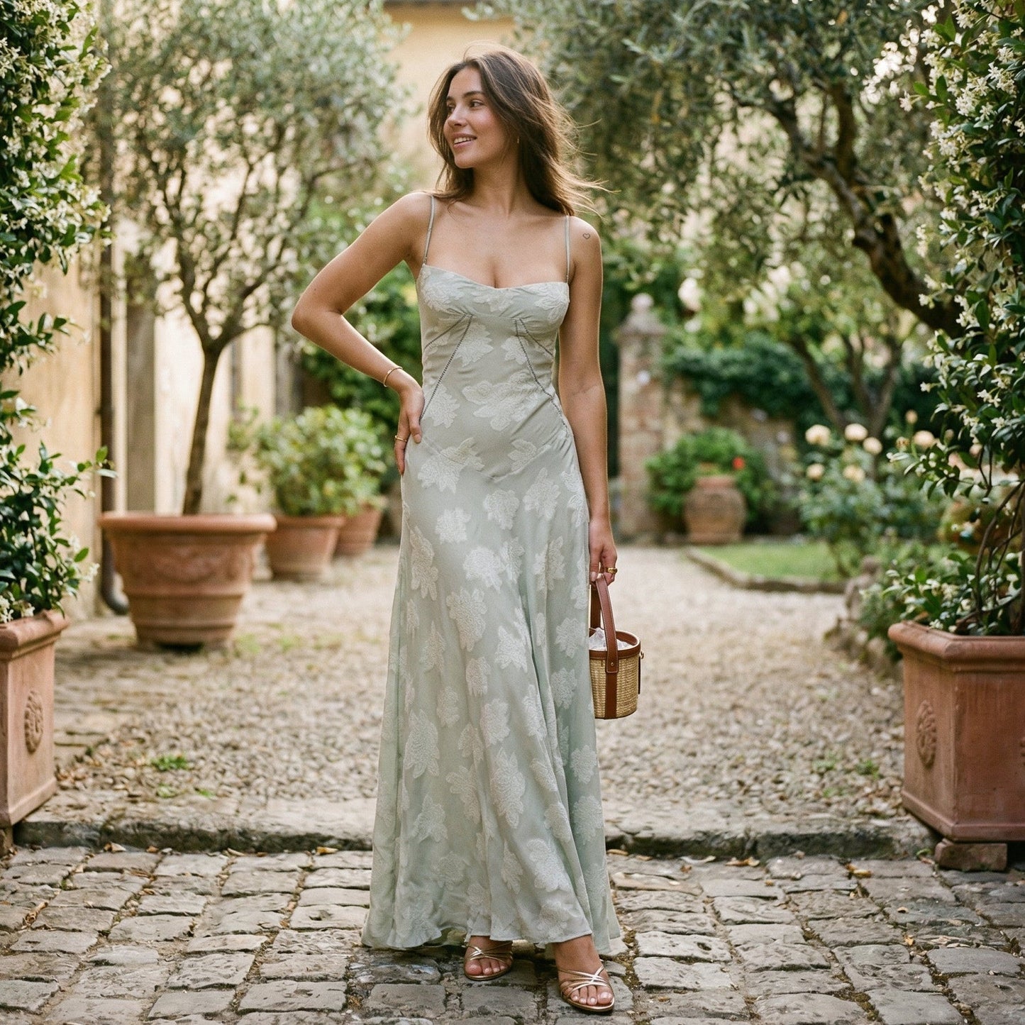 Floral Maxi Summer Dress for Wedding Guests