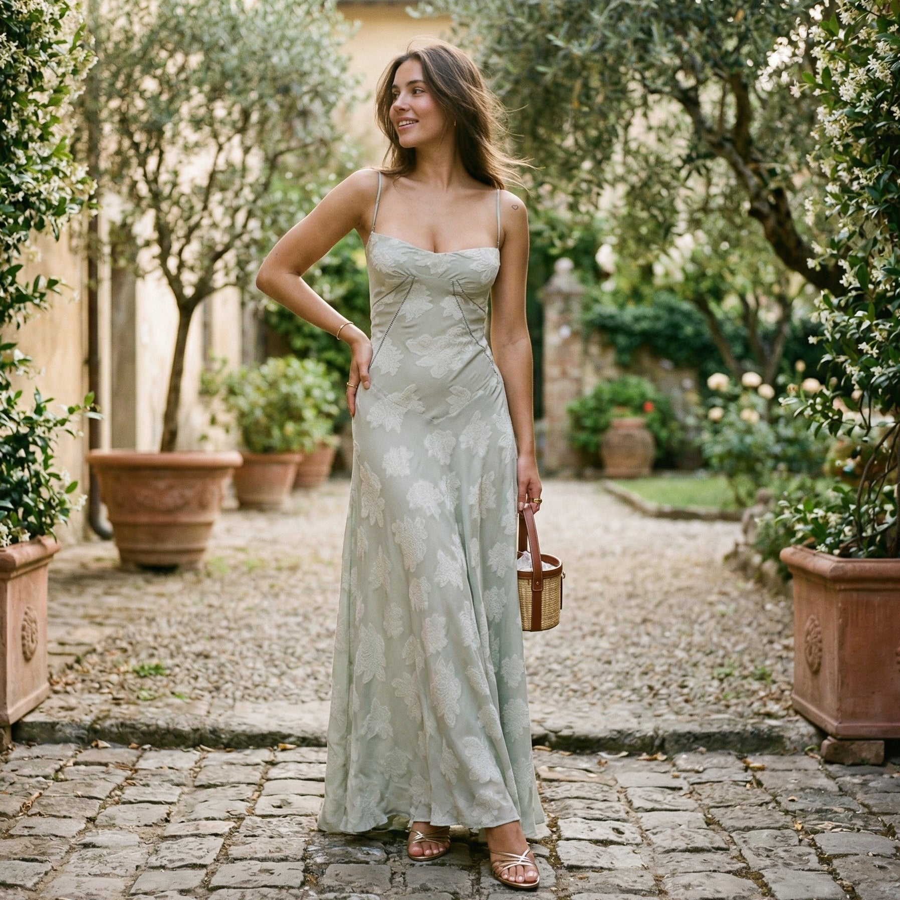 Floral Maxi Summer Dress for Wedding Guests