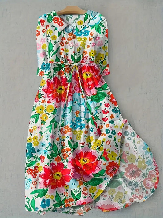 Caoimhe | Bright and Colourful Floral Dress