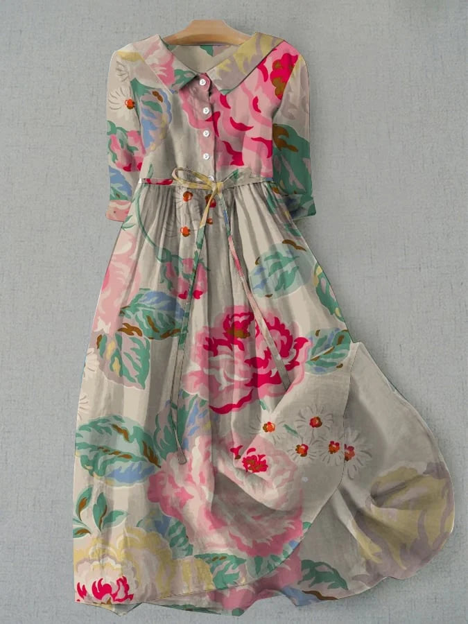 Saoirse | Elegant Pastel Floral Dress