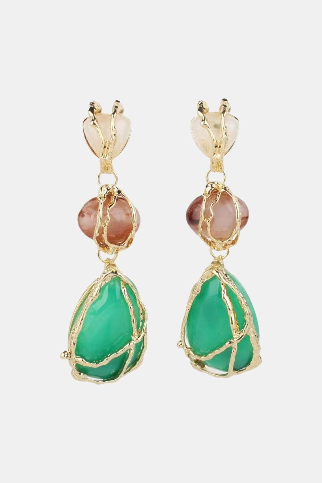 Florie – Multi Gemstone Dangle Earrings