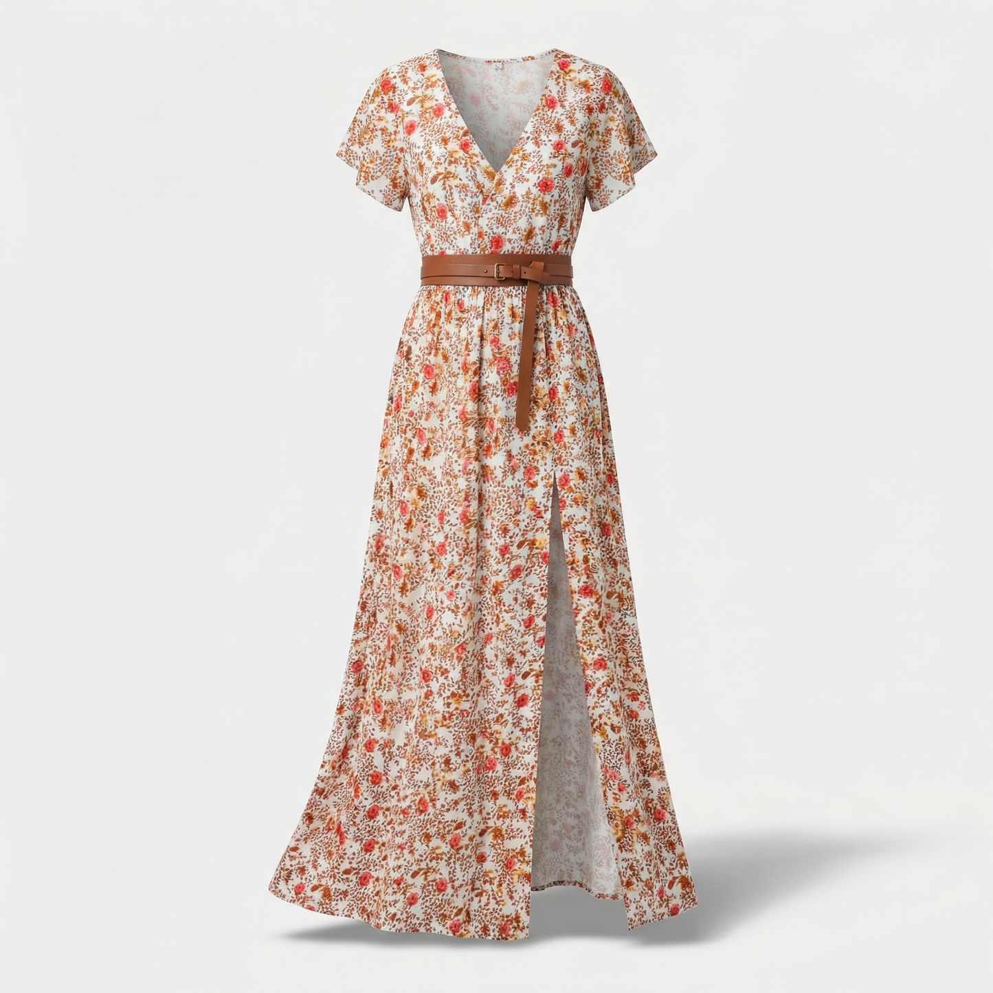 Cecília | Paisley Print Flowing Maxi Dress with V-Neck