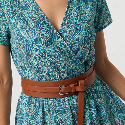 Cecília | Paisley Print Flowing Maxi Dress with V-Neck