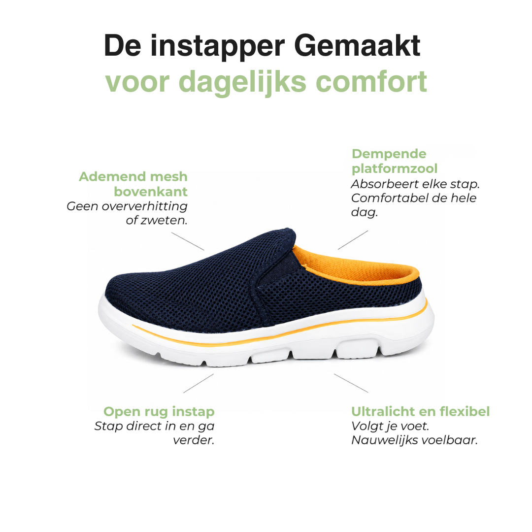 Heren Mesh Slippers - Lichtgewicht Instappers - Dempend Voetbed