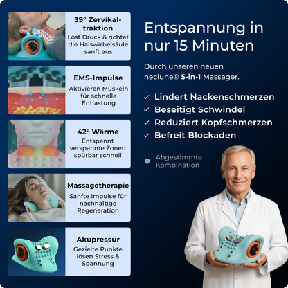 Cervixa | 5-in-1 Nacken Massager für tiefe Entspannung