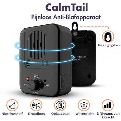 CalmTail – Weerbestendig antiblafapparaat met instelbare ultrasone niveaus