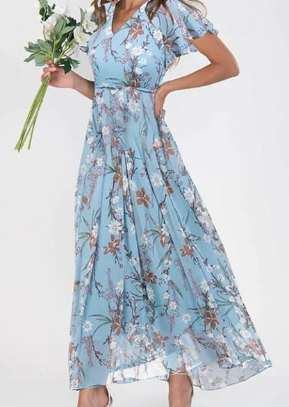 Elegantes Blumenkleid für Damen in Midi-Länge für besondere Anlässe