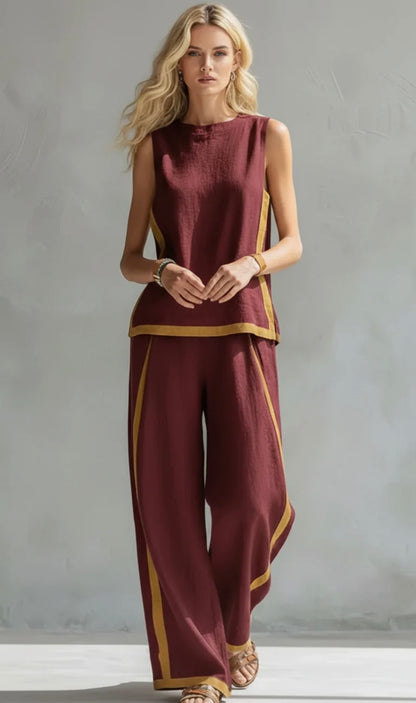 Dornika | Linen Sleeveless Co-ord Set