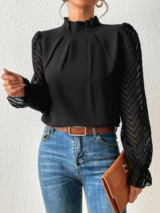 GEORGIA | Legere Rollkragenbluse 0