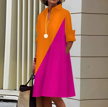 Sunniva | Vestido Midi de Manga Larga para Mujeres