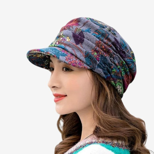 Emilia Casquette à rabats pliables imprimé floral