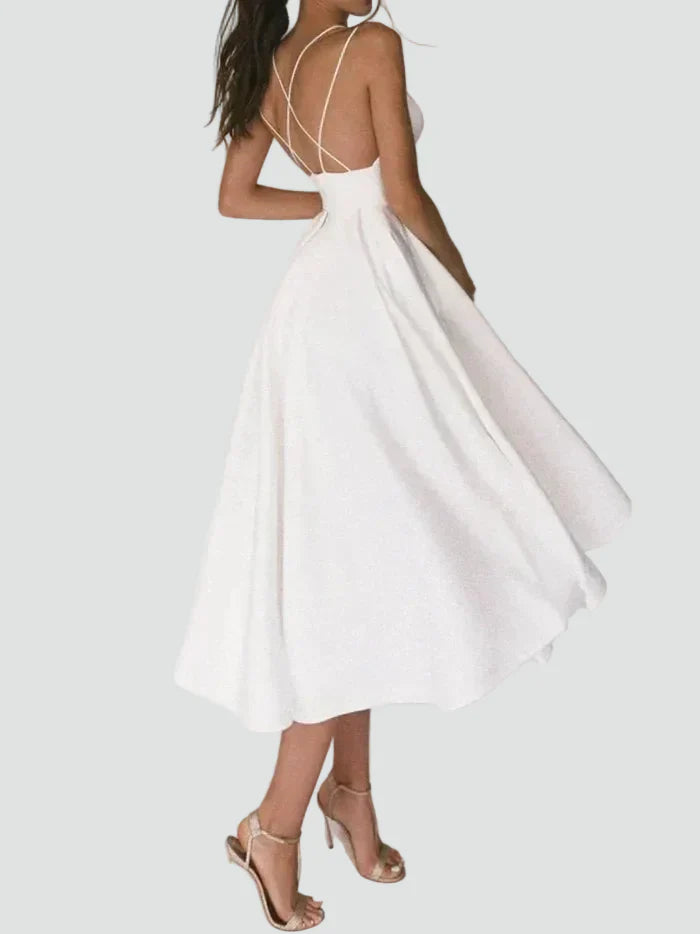 Paris – Flared Midi Cocktail Dress Sweetheart Neckline