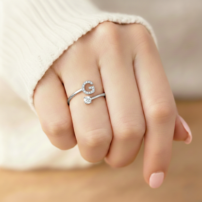 BAGUE AJUSTABLE SIGNATURE AVEC INITIALES