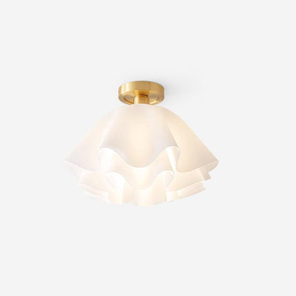 Nuvola | Exclusieve Design Plafondlamp – Gelaagd Kelkvormig Glas met Koperen Armatuur