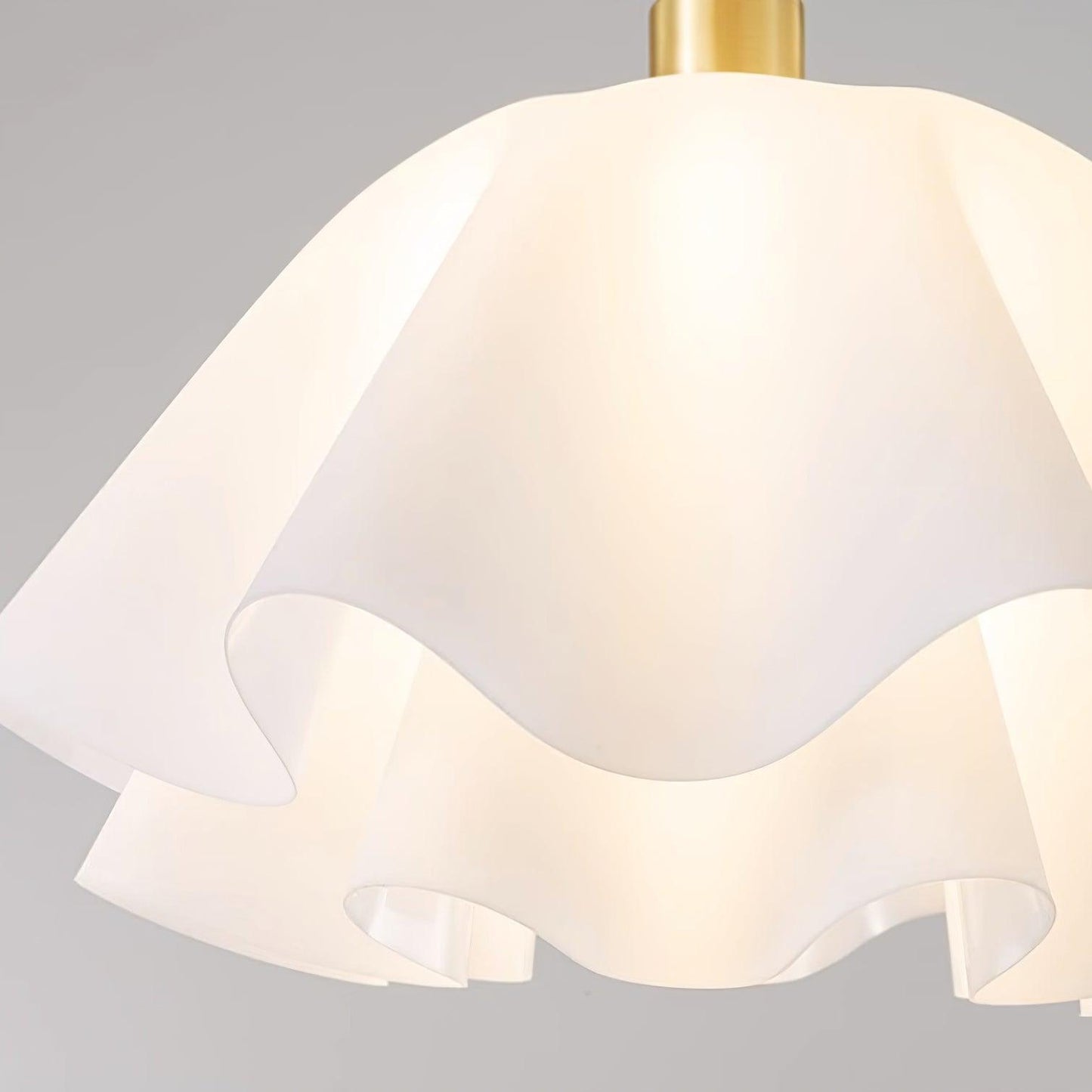 Nuvola | Exclusieve Design Plafondlamp – Gelaagd Kelkvormig Glas met Koperen Armatuur