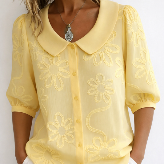 Gavira™ Blusa ligera floral elegancia natural
