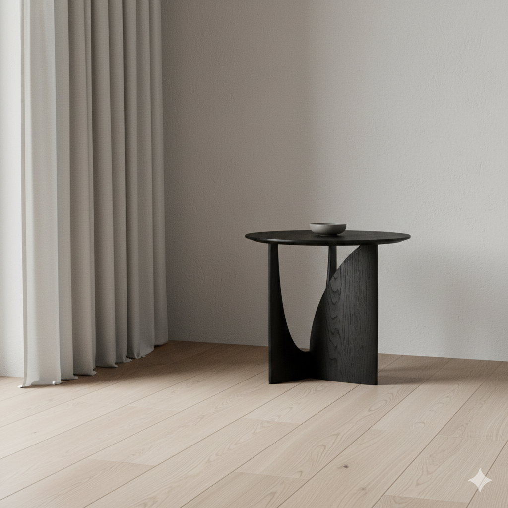 Bijzettafel Massief Hout Rond Scandinavisch 50cm Woonkamer Slaapkamer Nachttafel | Restfield