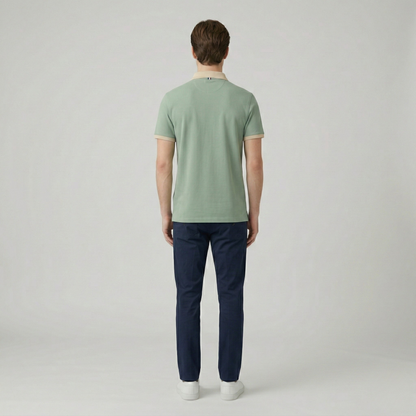 Herre polo t-shirt i bomuldsblanding – Kortærmet polo med krave