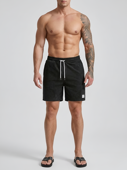 Pantaloncini sportivi uomo con coulisse elasticizzata e tasche casual palestra
