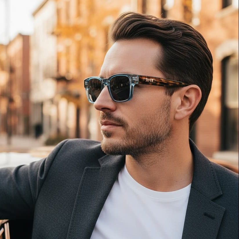 Męskie Okulary Przeciwsłoneczne Flat Top | Przyciemniane