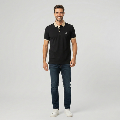 Herre polo t-shirt i bomuldsblanding – Kortærmet polo med krave