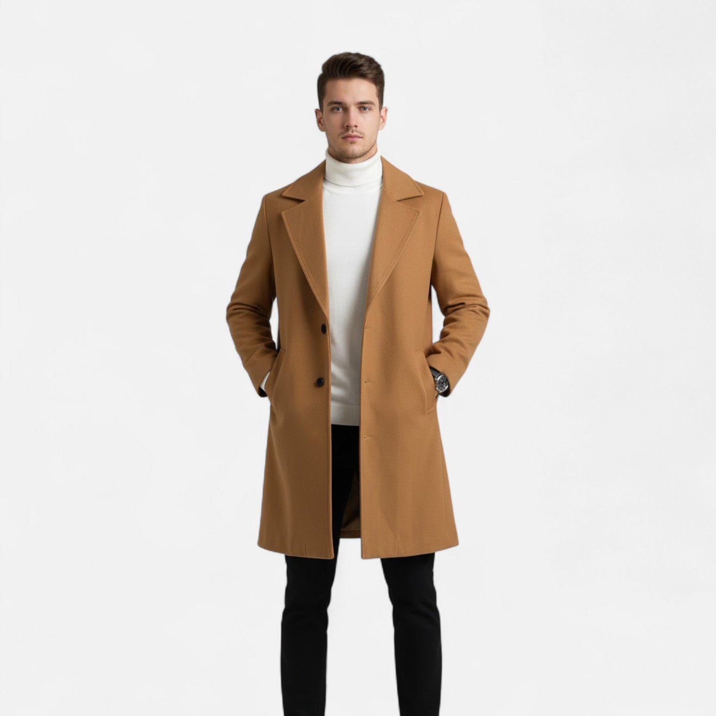 Valmonti | Men’s Classic Solid Colour Long Coat