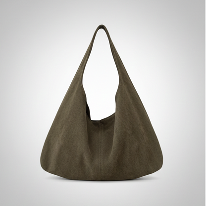 Vintage Faux Suede Hobo Tote
