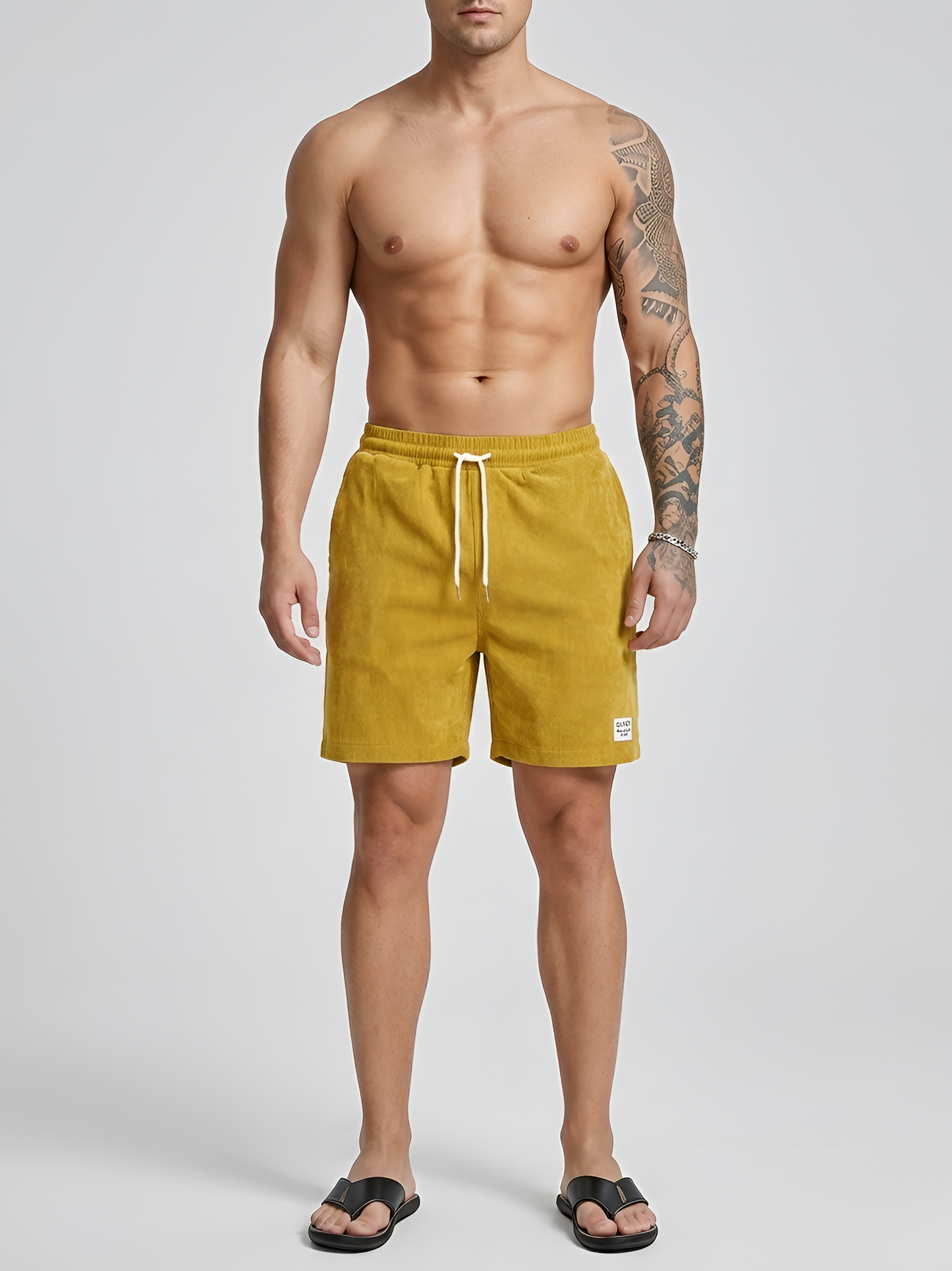 Pantaloncini sportivi uomo con coulisse elasticizzata e tasche casual palestra