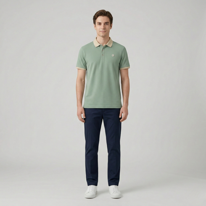 Herre polo t-shirt i bomuldsblanding – Kortærmet polo med krave